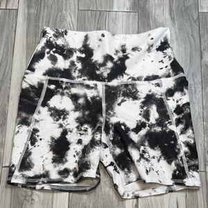 Evolution and Creation Monochrome Tie-Dye Bike Shorts